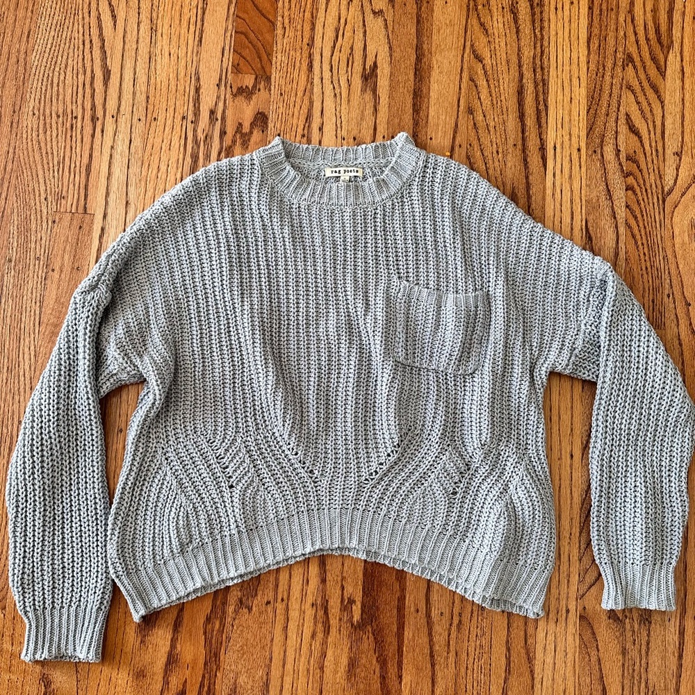 Light blue knitted sweater